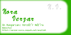 nora verzar business card